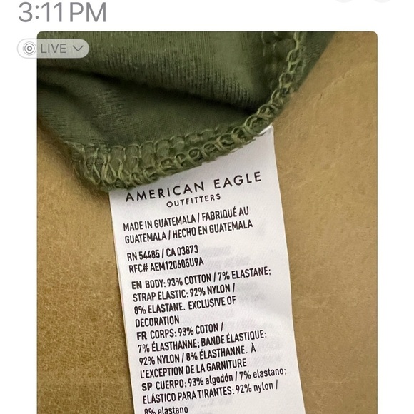 American Eagle Olive Green Grateful Dead Graphic Retro Bodysuit Top Size Medium - Picture 11 of 12